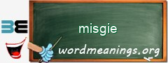 WordMeaning blackboard for misgie